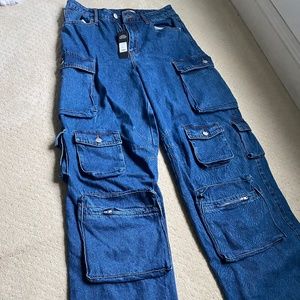 Women's High Rise Cargo Jeans
